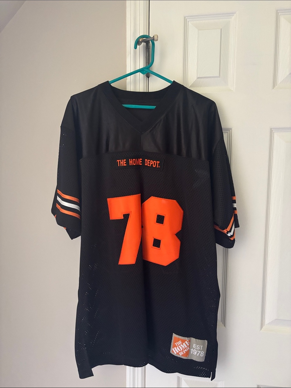The Home Depot Black Mesh Jersey with Orange 78